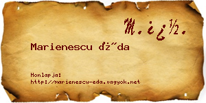 Marienescu Éda névjegykártya